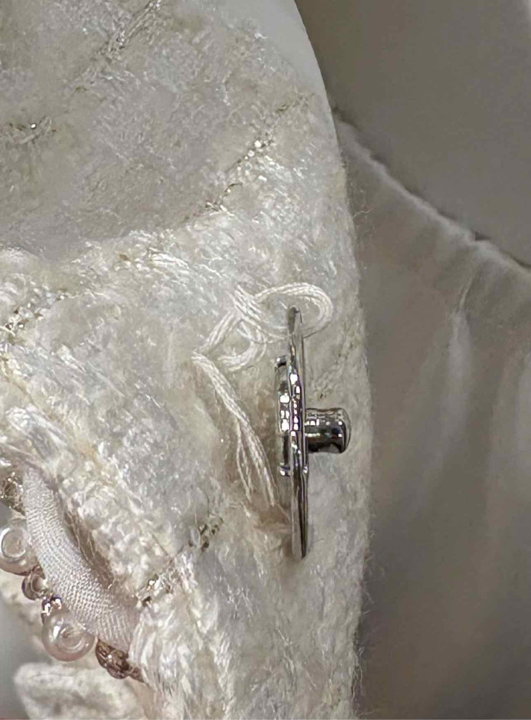 Self Portrait Size 6 Bridal Satin and BouclÃ© Maxi dDress