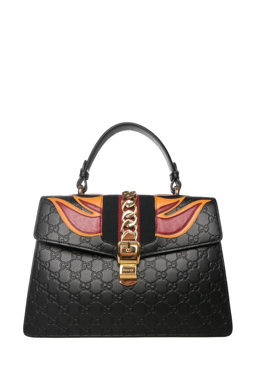 Gucci Medium Guccissima Flame Sylvie Purse