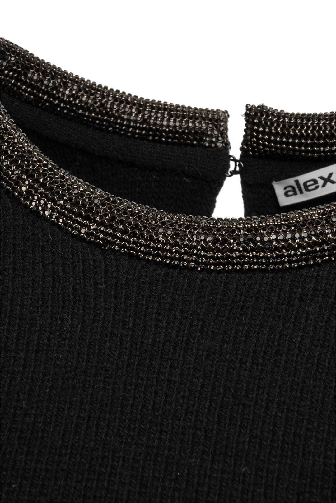 Alexander Wang Size L Crystal Tubular Necklace Sweater