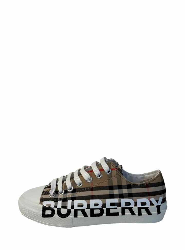 Burberry Size 39 Logo Print Vintage Check Sneaker