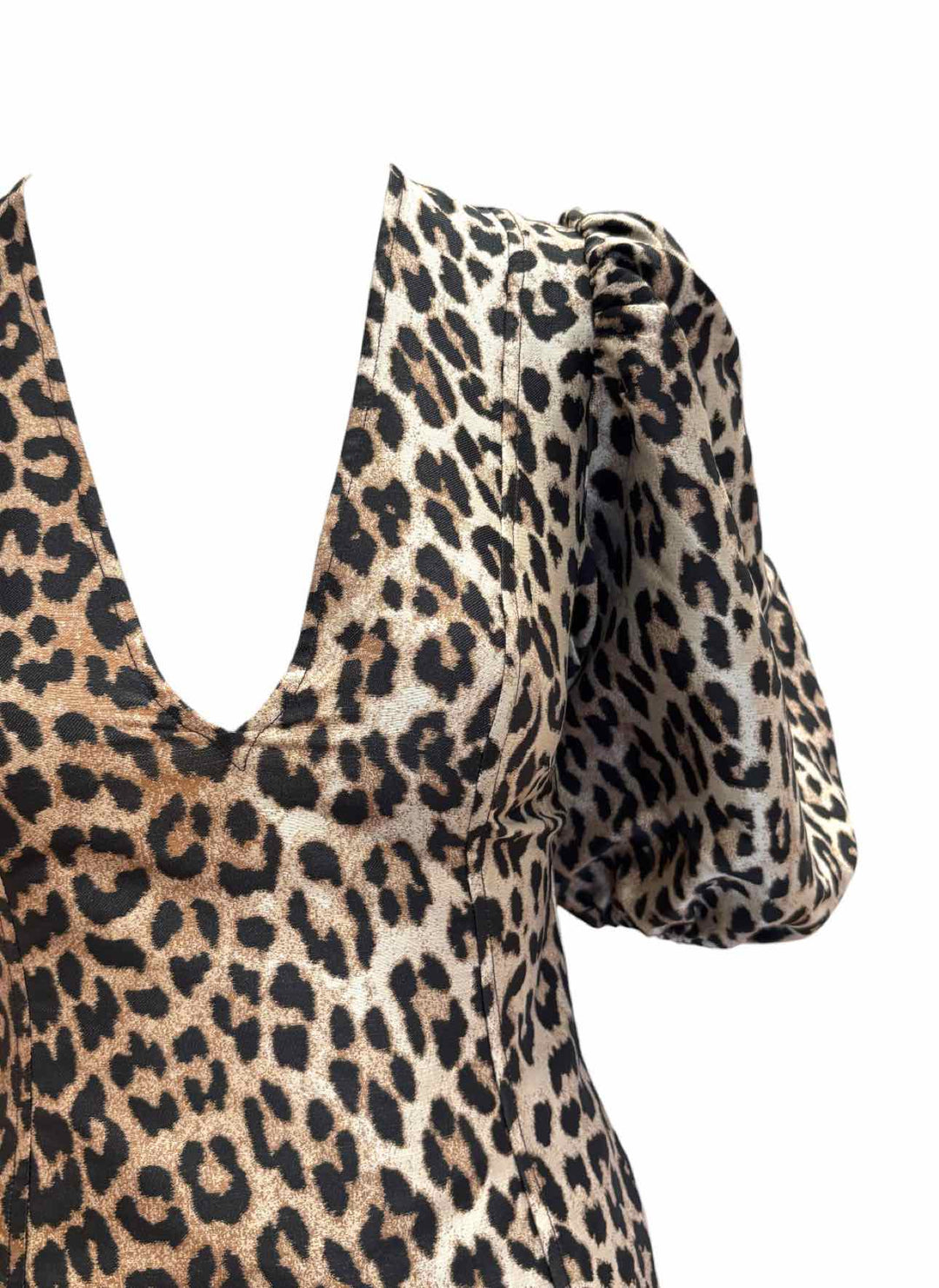 Ganni Size 32 Leopard Print Dress