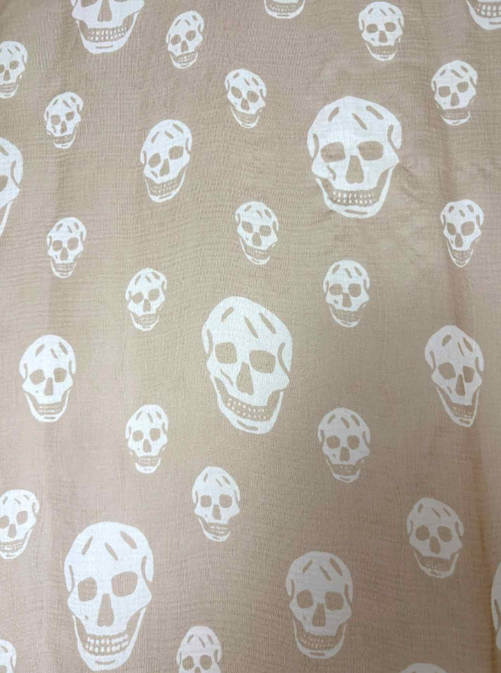 Alexander Mcqueen Silk Skull Pattern Scarf