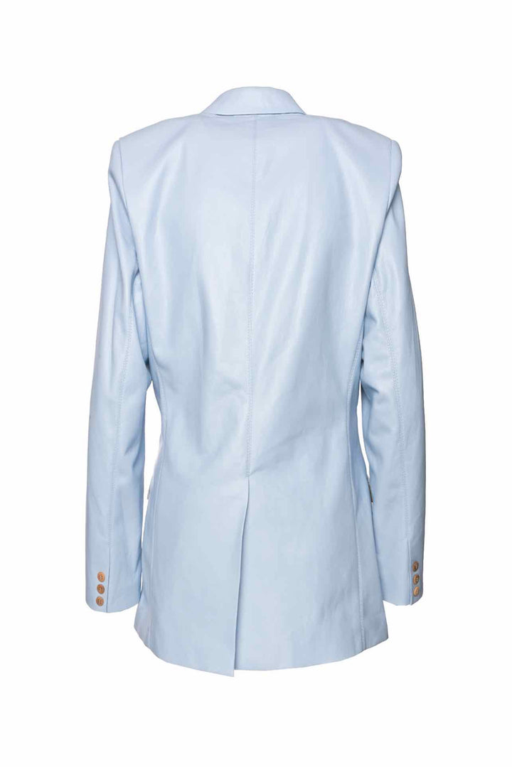 Nanushka Size M Faux Leather Single Button Blazer