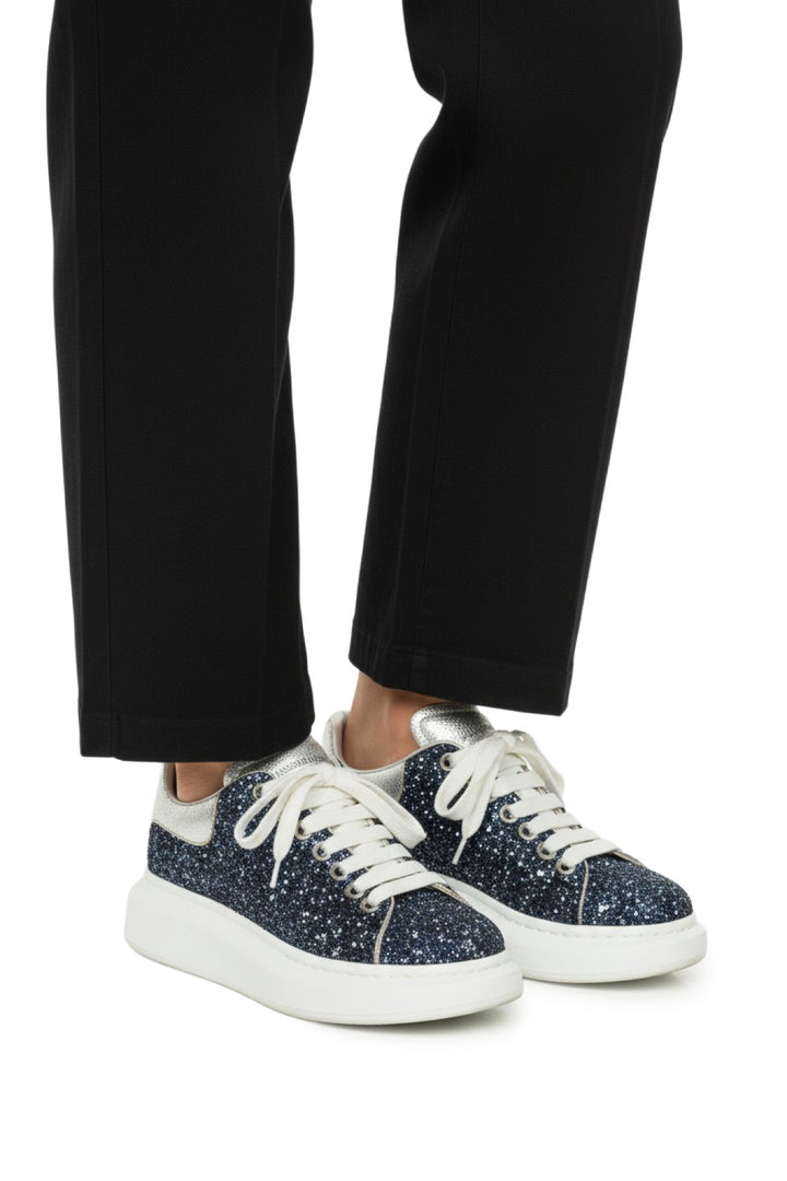 Alexander Mcqueen Size 35 Oversized Glitter Sneaker