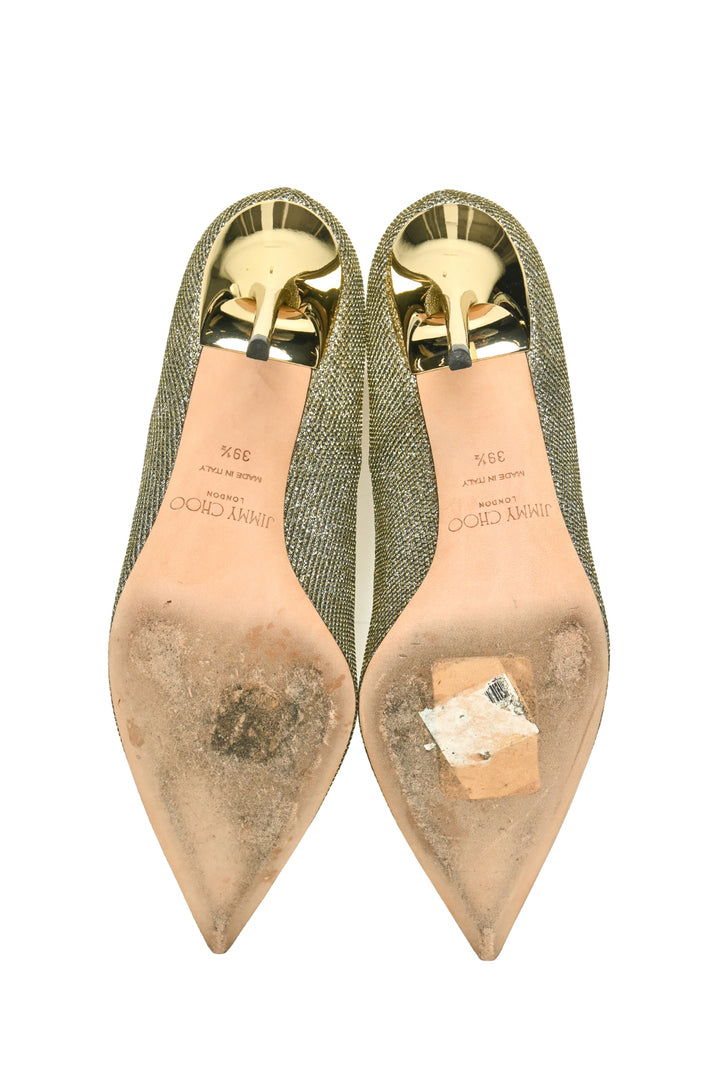Jimmy Choo Size 39.5 Abel Glitter Pumps