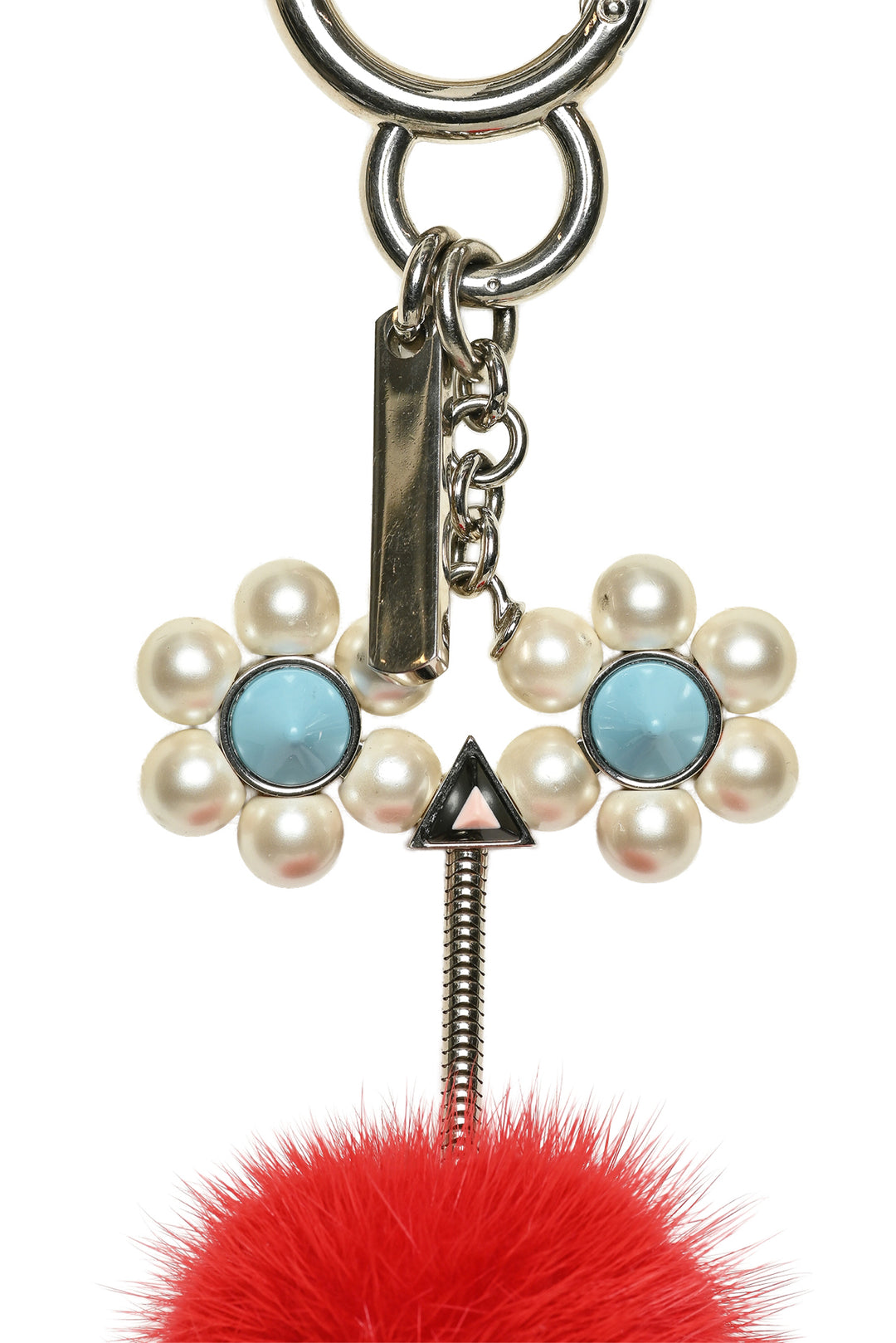 Fendi Mink Fur Pearl Chick Pom Pom Bag Charm