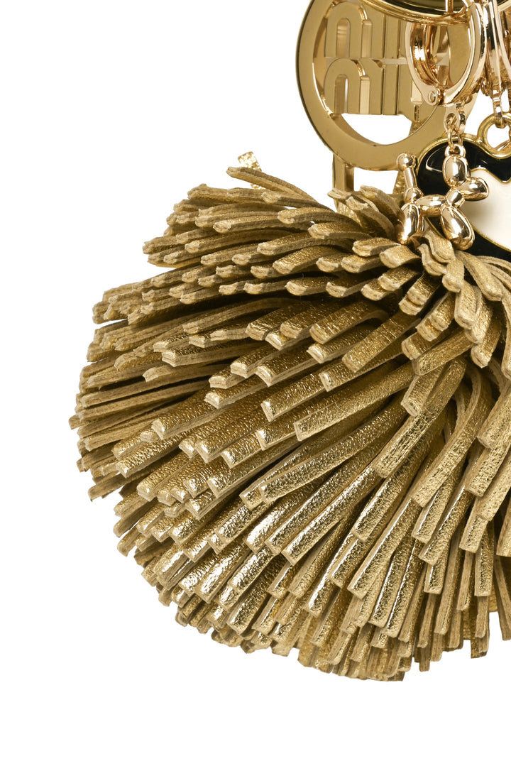 Miu Miu Charms & Pom Pom Keychain