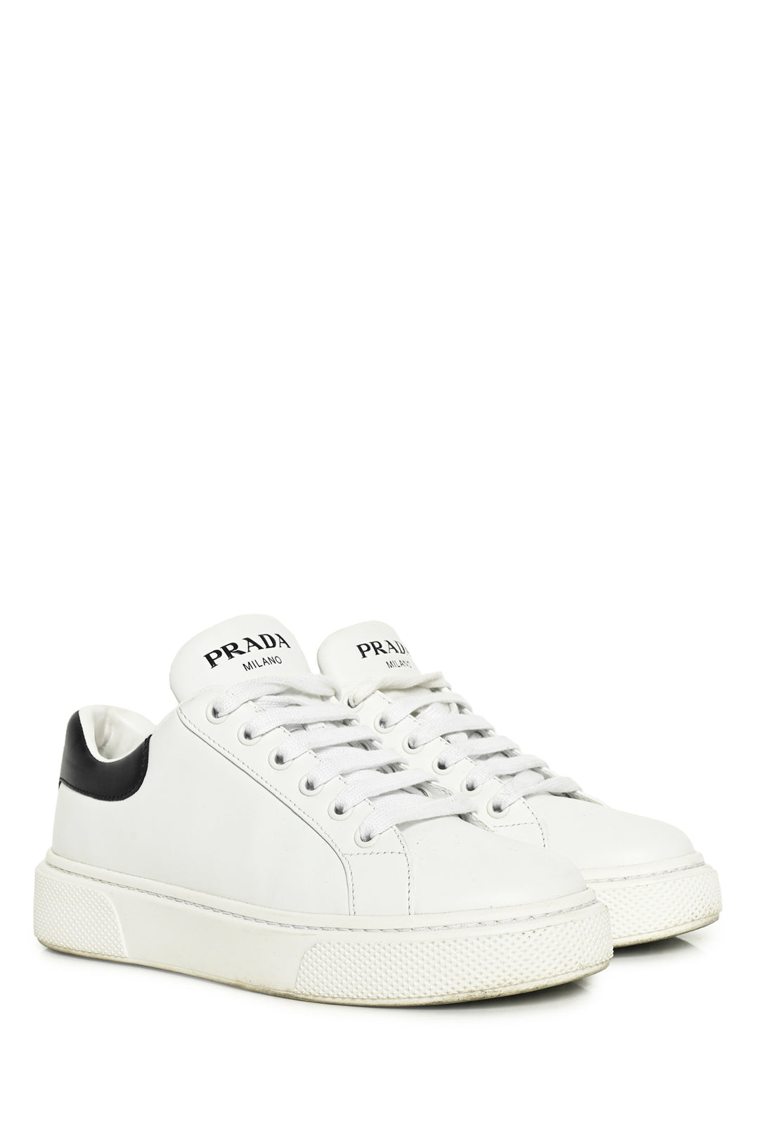 Prada Size 36 Logo Leather Sneaker