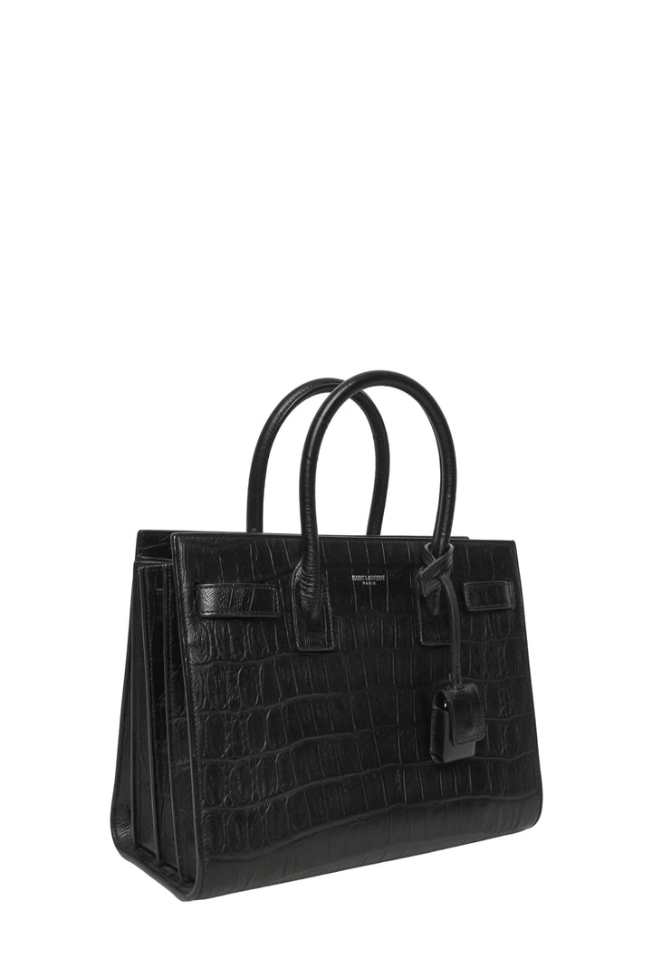 Saint Laurent 2015 Croc Embossed Baby Sac De Jour Tote