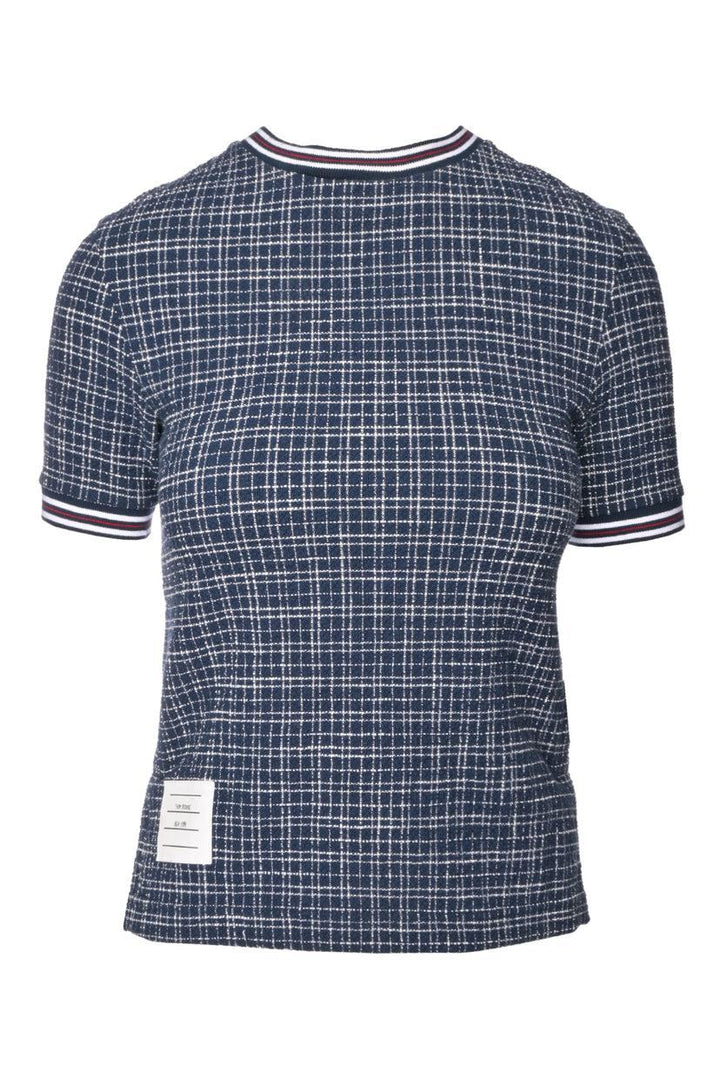 Thom Browne Size 36 Tweed Small Hairline Check Tops