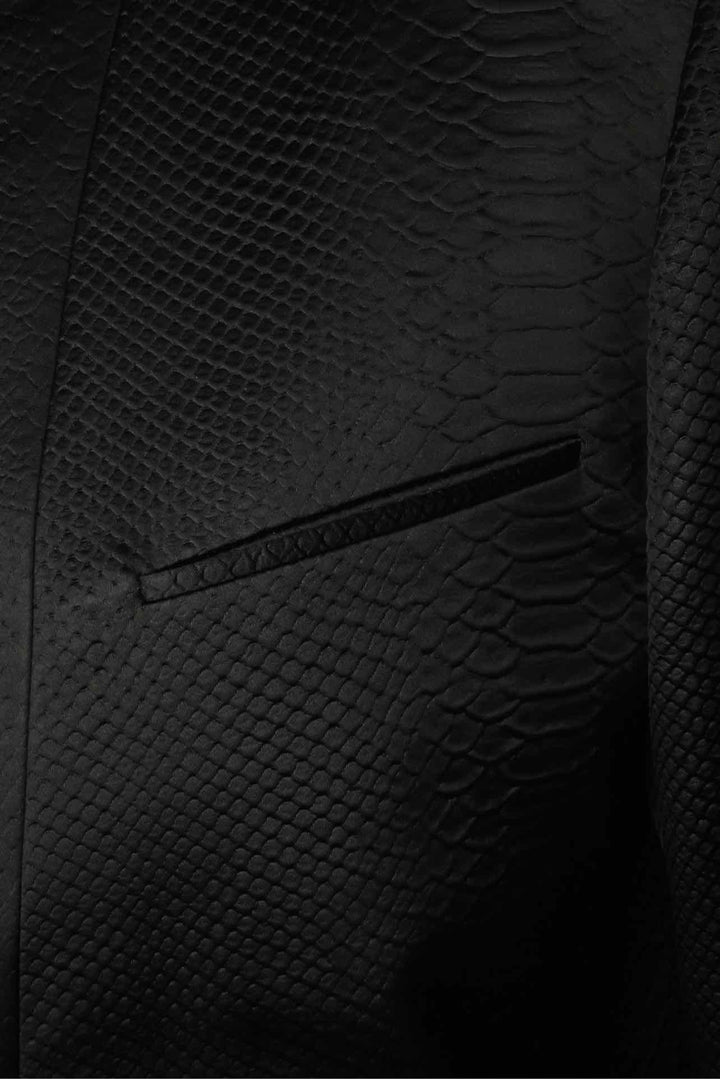 Balmain Size 42 Men's Croc Embossed Blazer