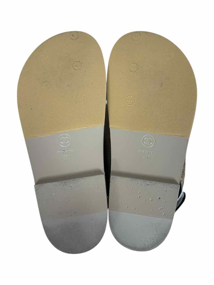 Chanel Size 36 Calf Hair Dad Flat Sandals
