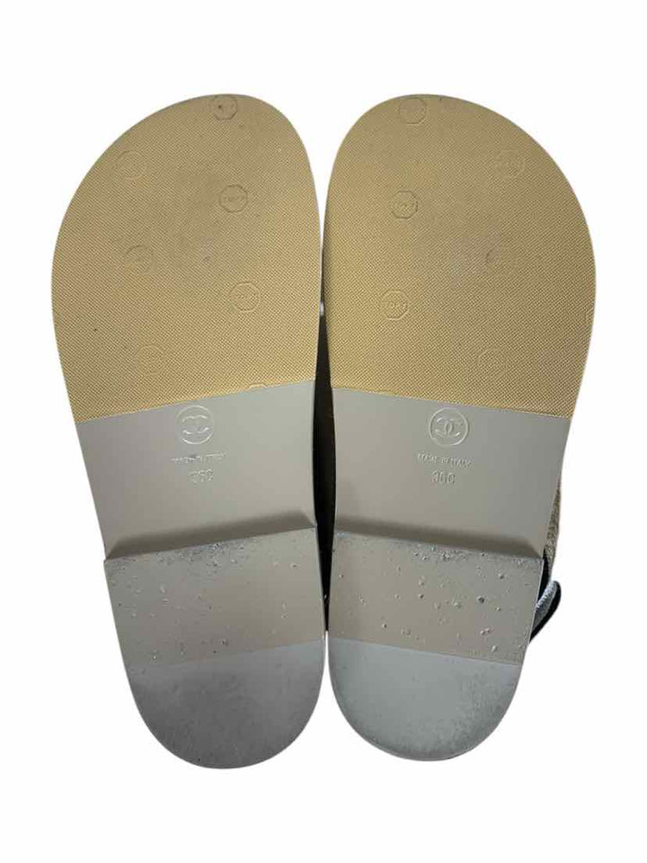 Chanel Size 36 Calf Hair Dad Flat Sandals