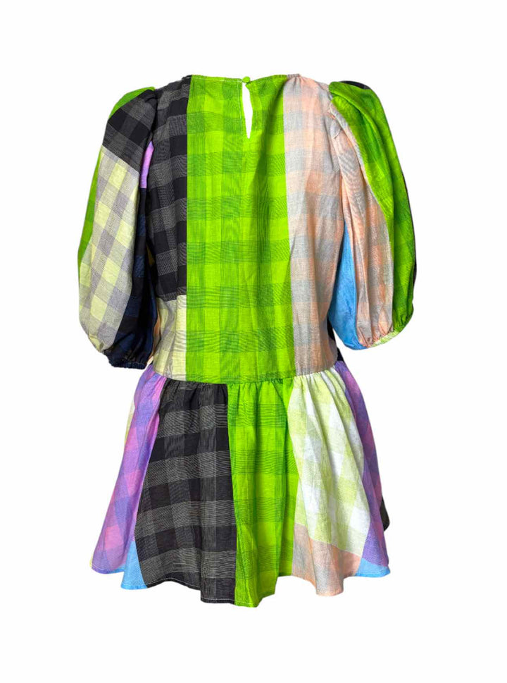Stine Goya Size M Liw Checked Jacquard Peplum Tops