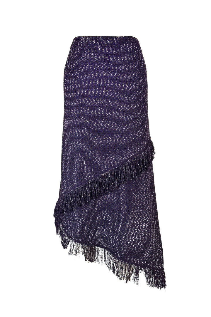 St John Collection Size 16 Tiered Fringe Knit Skirt