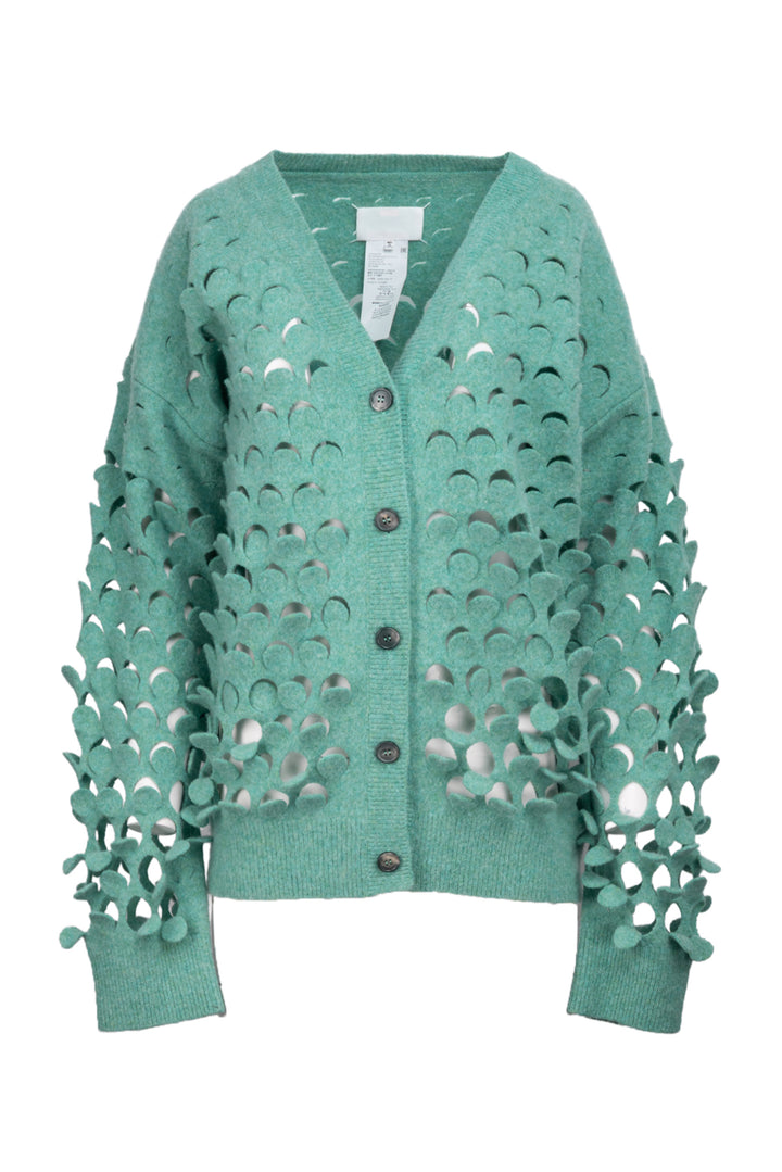 Maison Martin Margiela Size XS Oversized Cutout Brushed Wool Cardigan