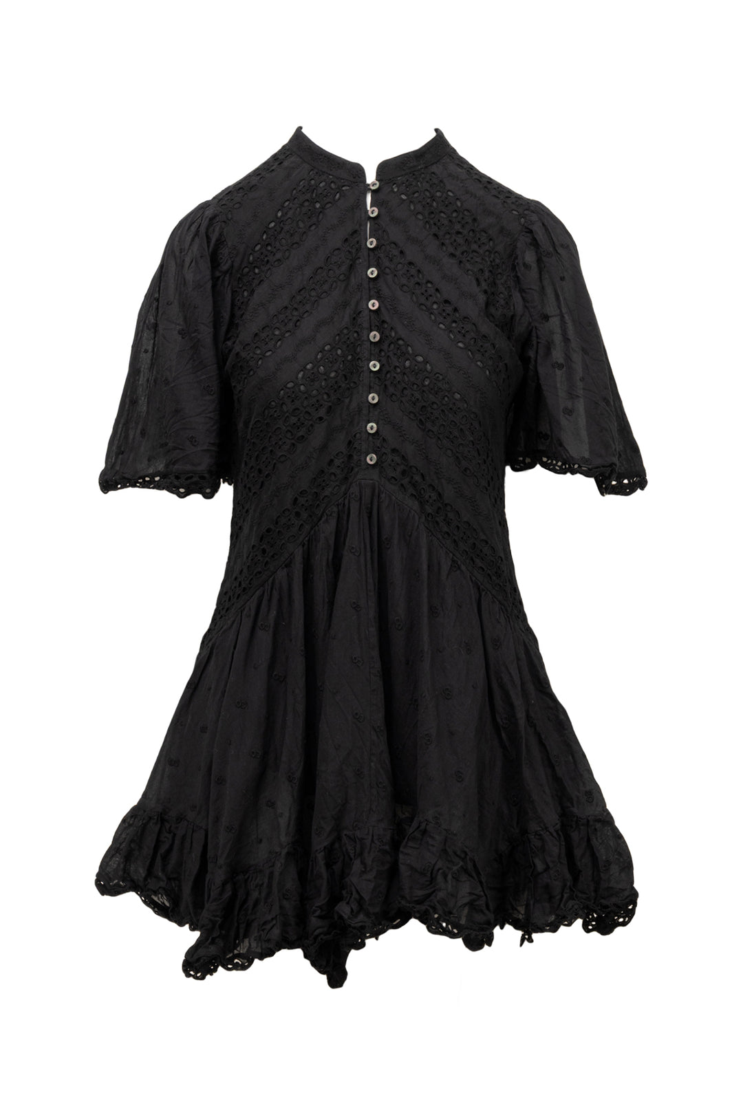 Isabel Marant Etoile Size 38 Slayae Embroidered Cotton Mini Dress