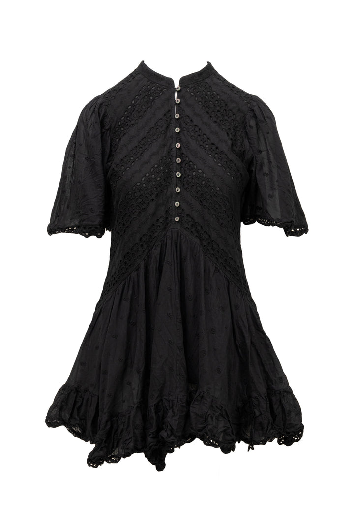 Isabel Marant Etoile Size 38 Slayae Embroidered Cotton Mini Dress