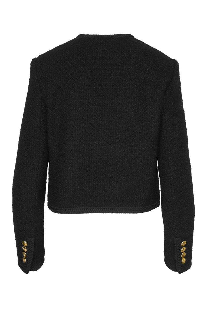 Celine Size 36 Boucle Tweed Chasseur Jacket