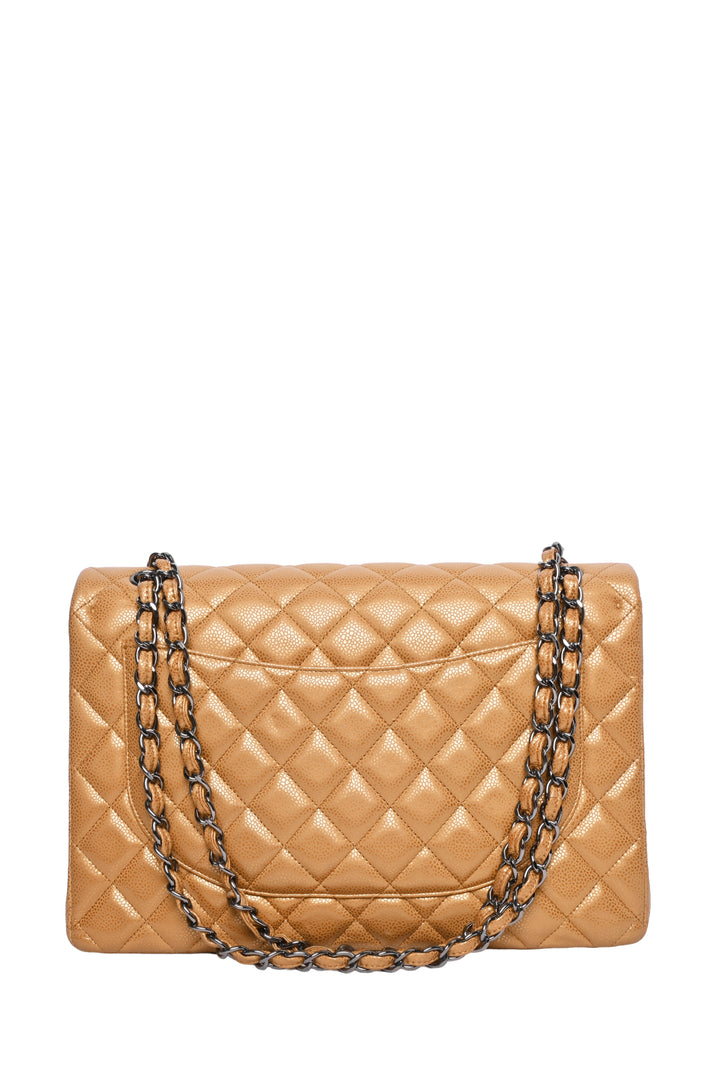 Chanel Maxi Classic Double Flap Caviar Shoulder Bag