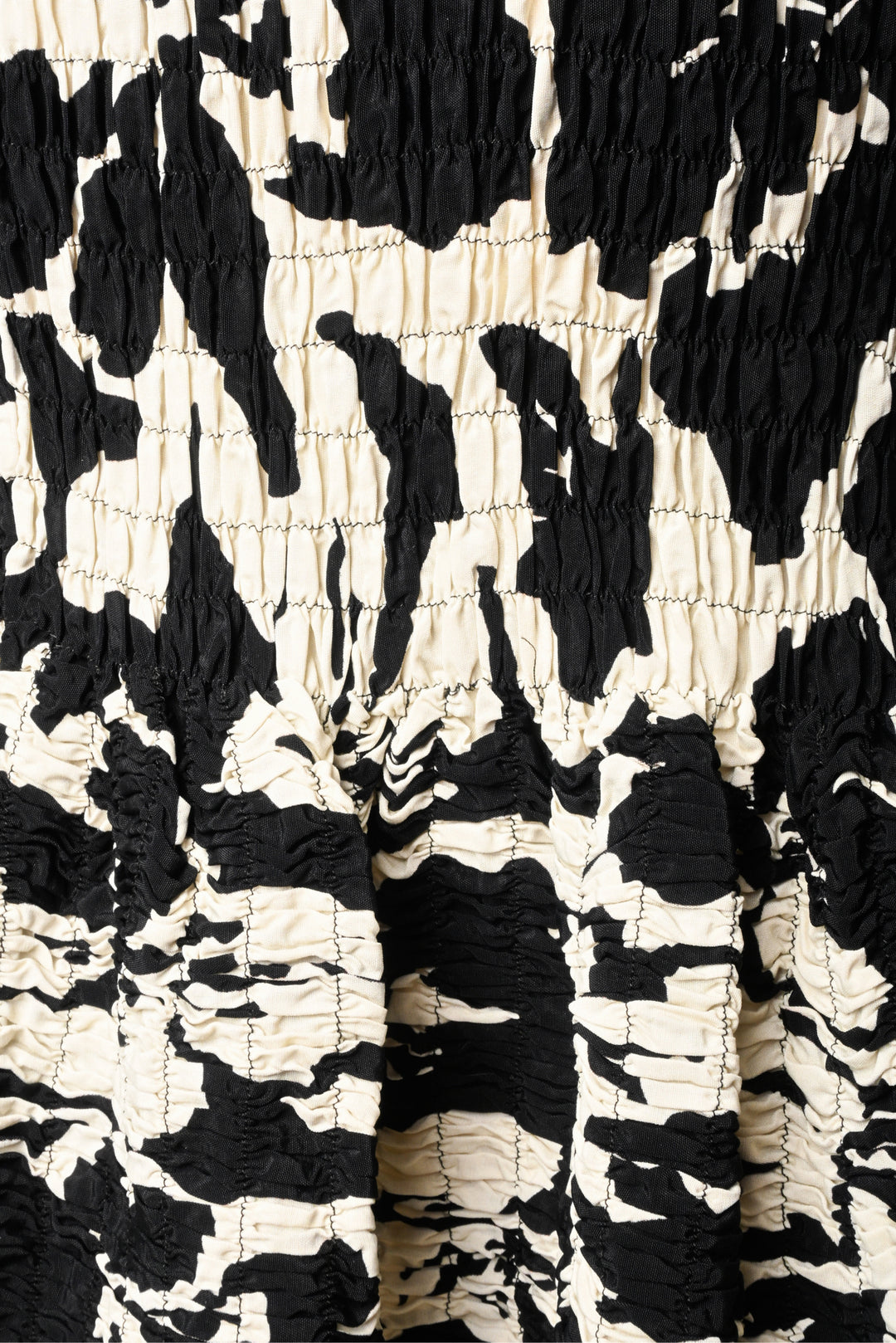 Dries Van Noten Size M Saturn Printed Smocked Midi Skirt