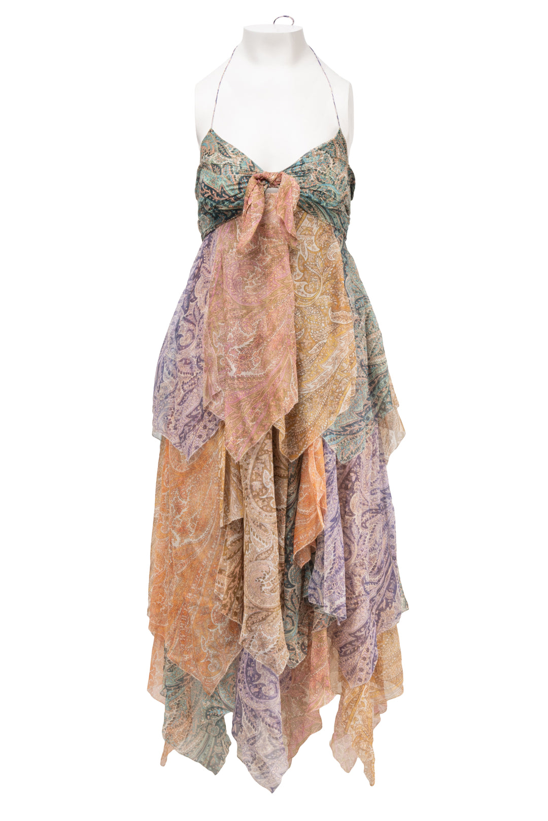 Zimmermann Size 2 Brighton Hanky Hem Paisley Printed Silk Dress