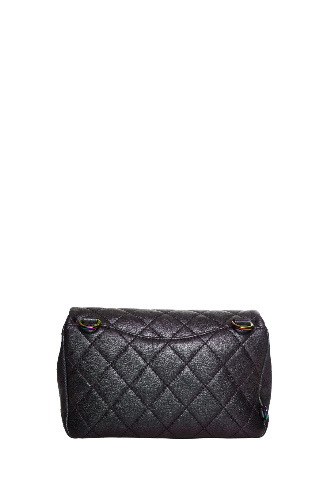 Chanel 2016-2017 Iridescent Quilted Small Double Carry Waist Chain Flap Bag