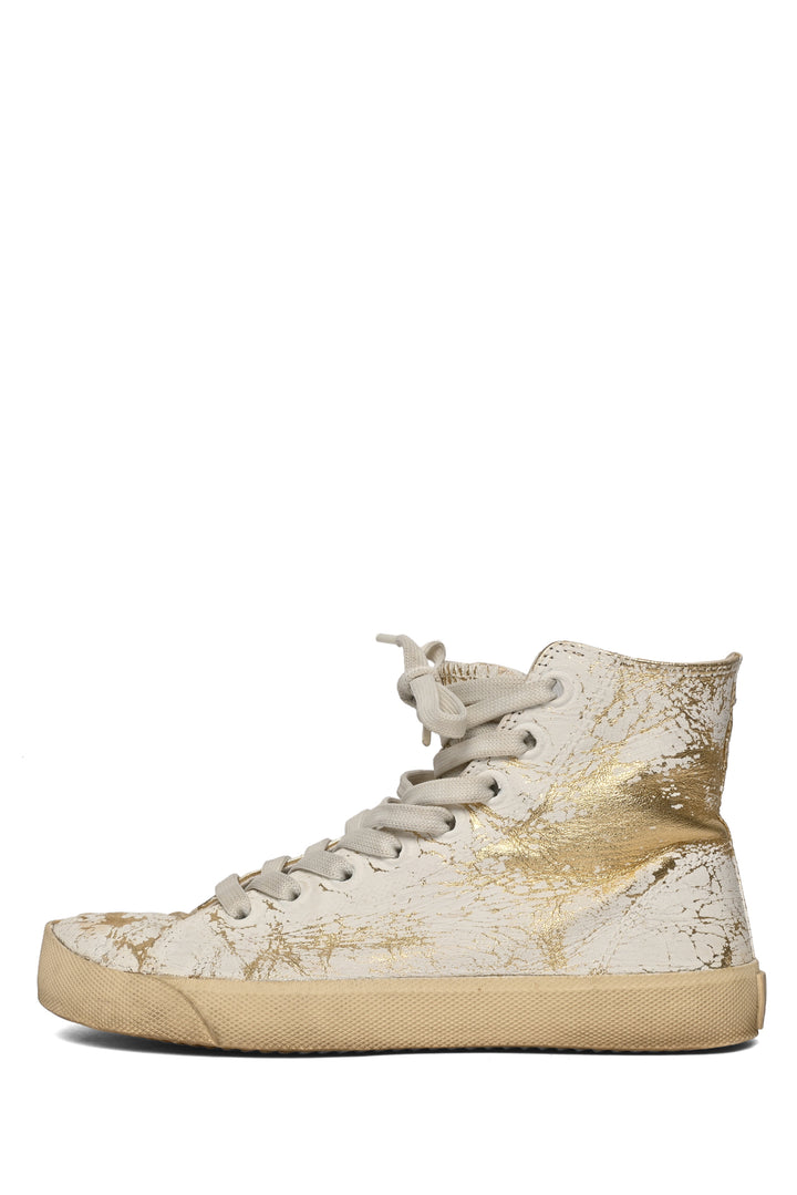 Maison Martin Margiela Size 36 Hand-Painted Leather Tabi High Top Sneakers