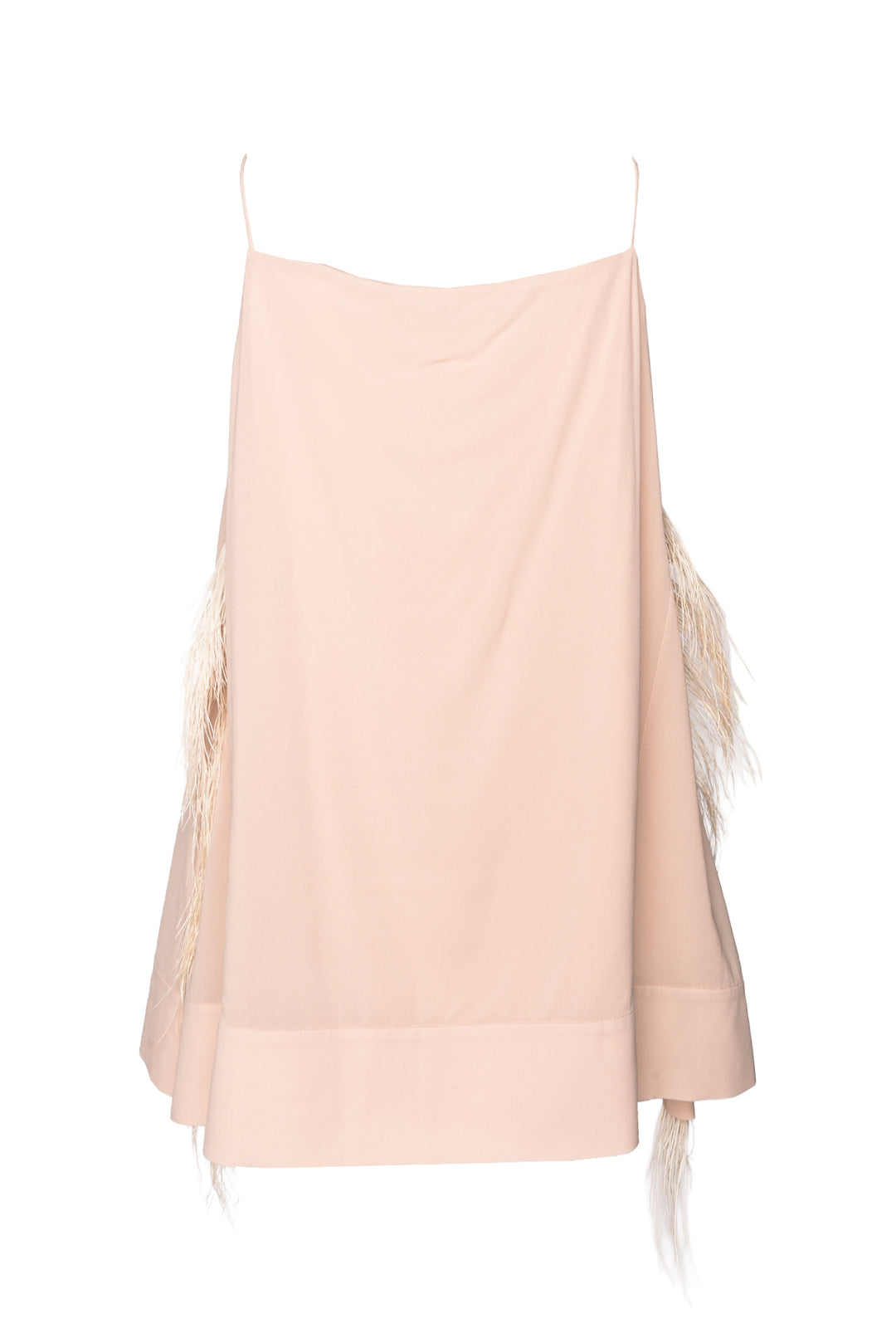 Brunello Cucinelli Size XL Feather Detail Silk Tank Top