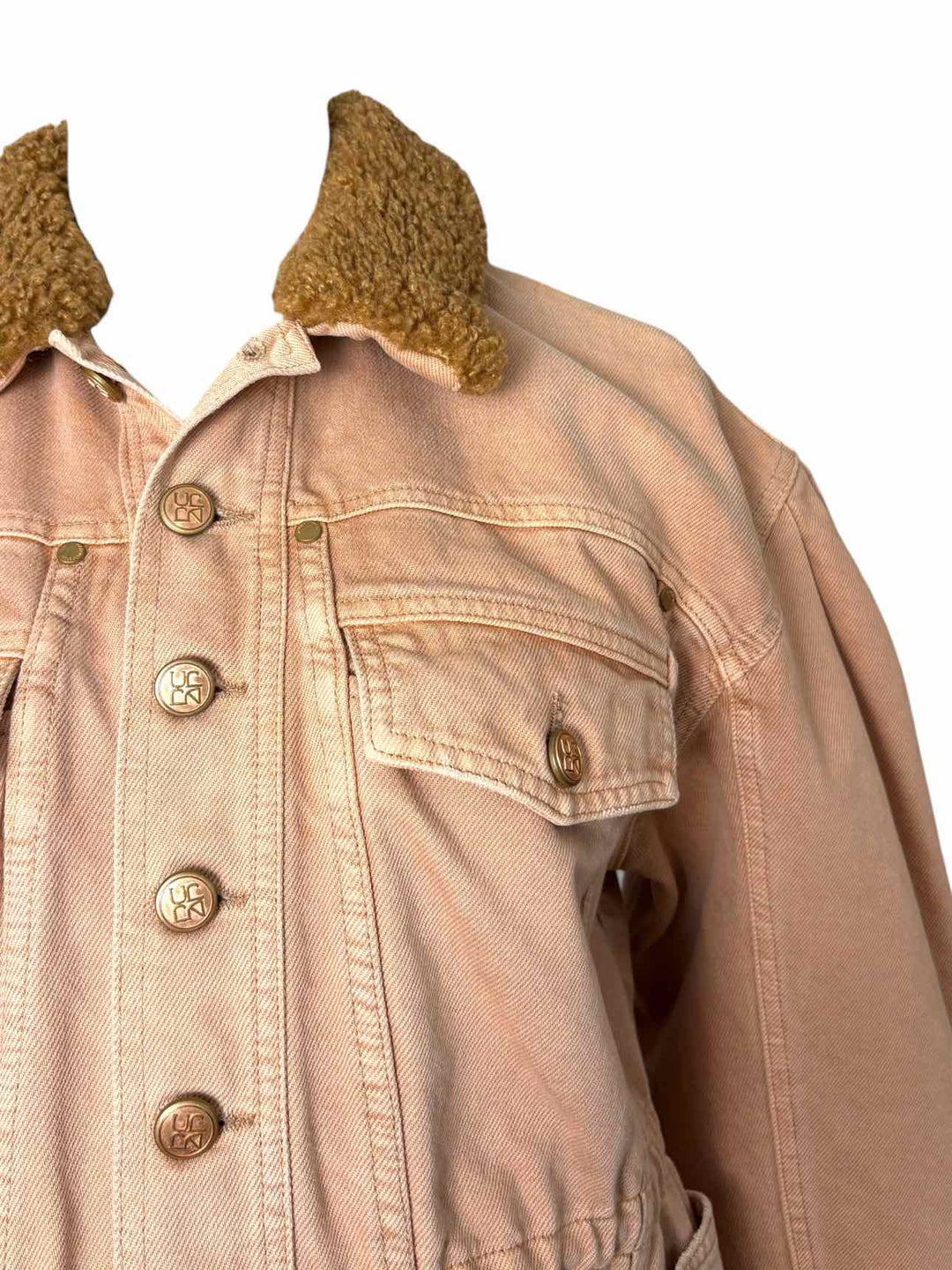 Ulla Johnson Denim w/Sherpa Collar Size S Jacket