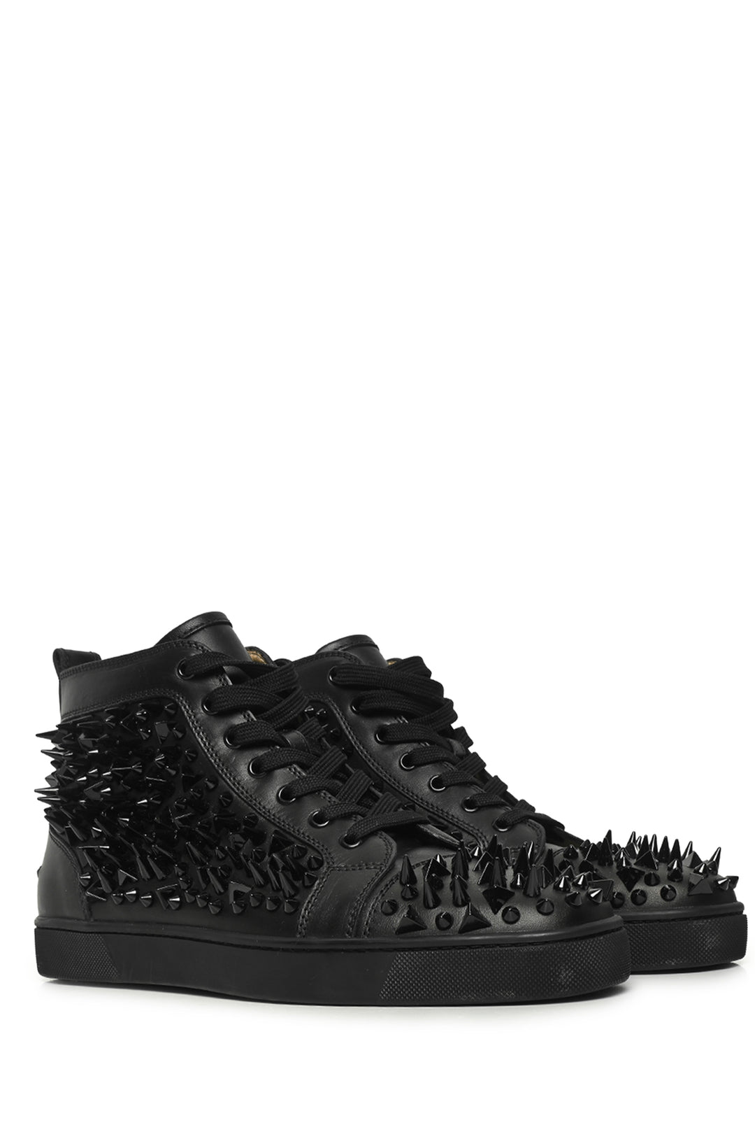 Size 42.5 Christian Louboutin Men's Pik Pik Louis Spikes High Top Sneakers