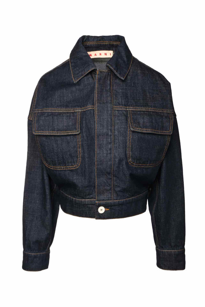 Marni Size 40 Cropped Denim Jacket