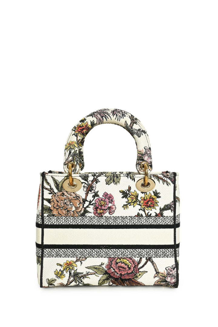 Dior Lady D-Lite Medium Jardin Botanique Embroidery Bag