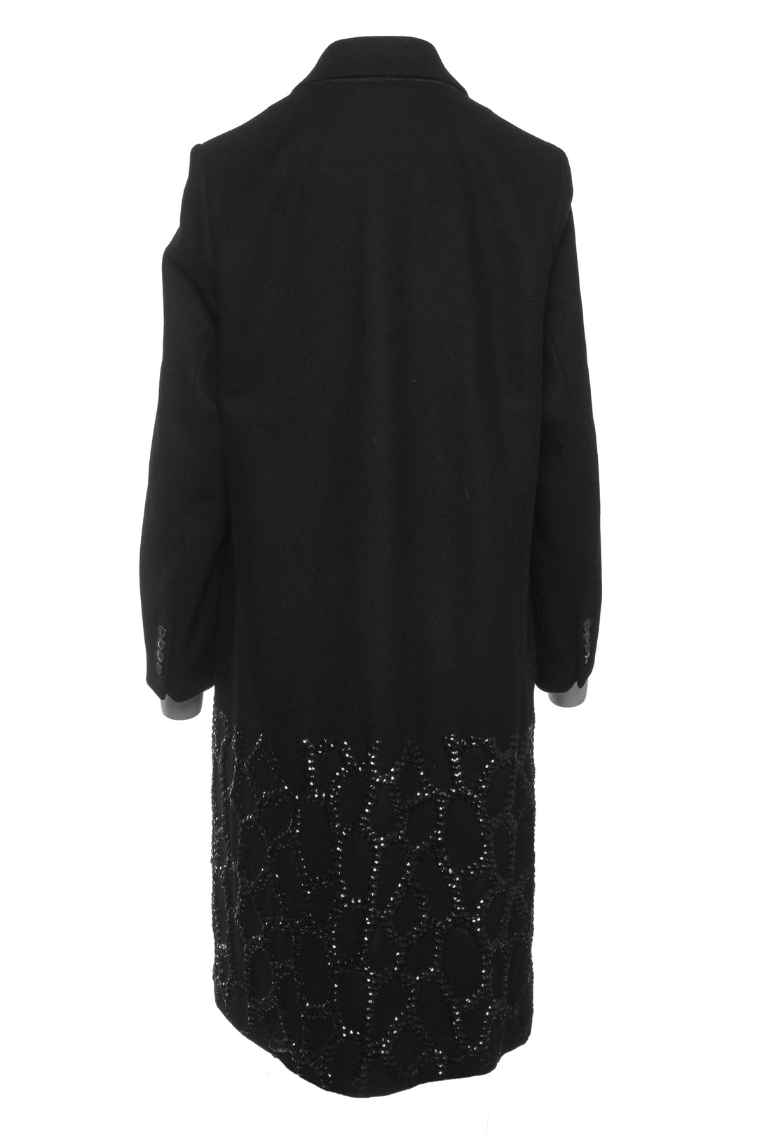 Dries Van Noten Size 4 Sequin Embellished Wool Coat