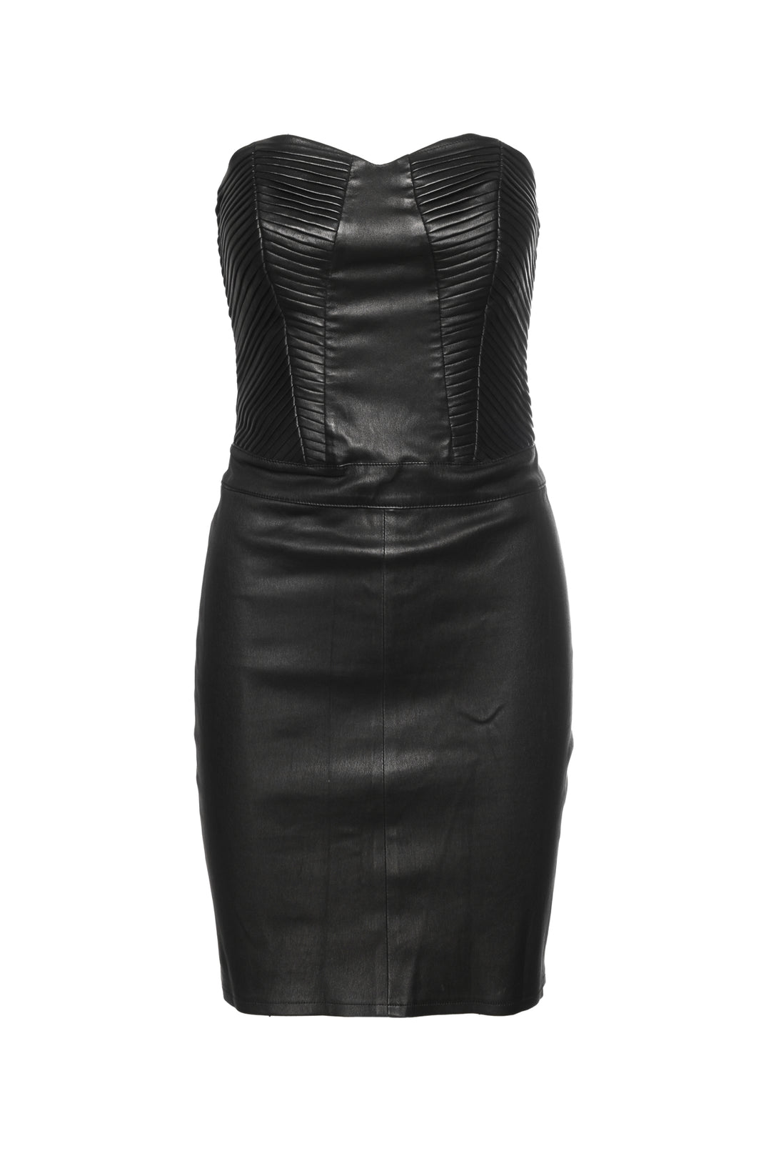 RtA Size 2 Leather Strapless Dress