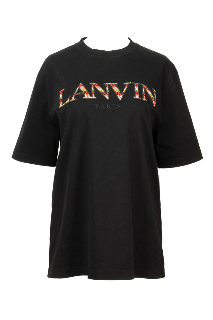 Lanvin Size S Men's Embroidered Curb Logo T-shirt