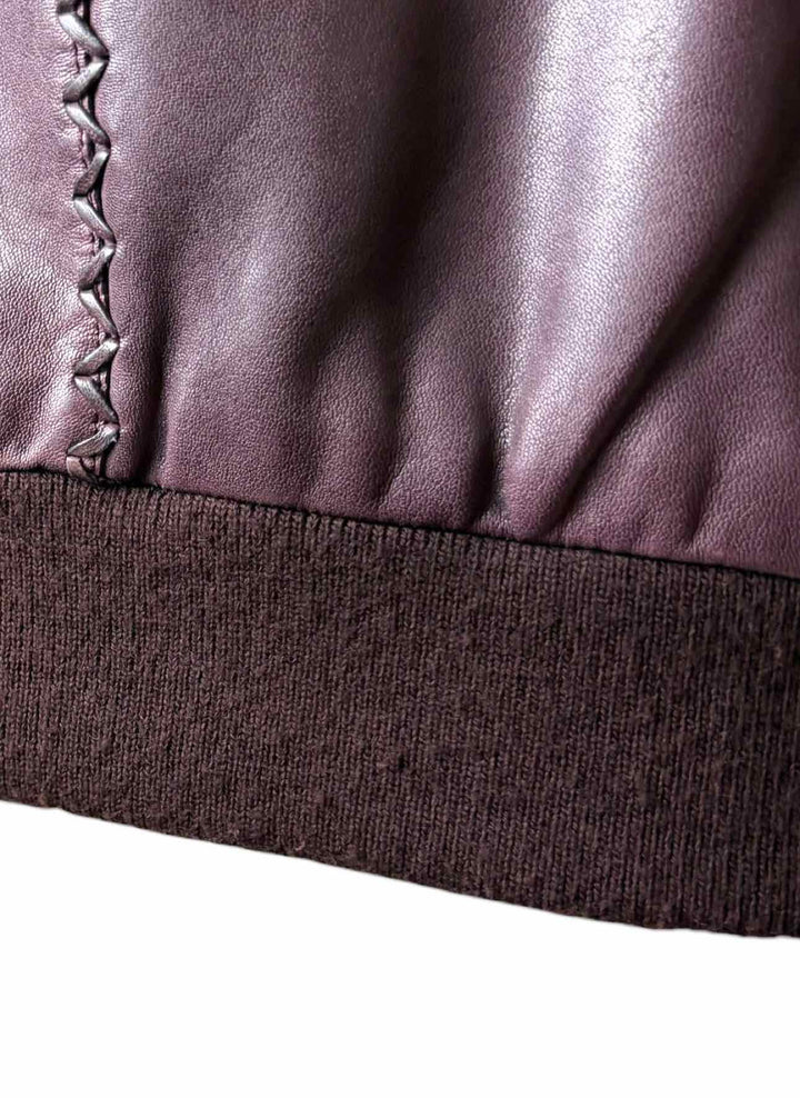 Marc Cain Size M Zip-up Leather Jacket