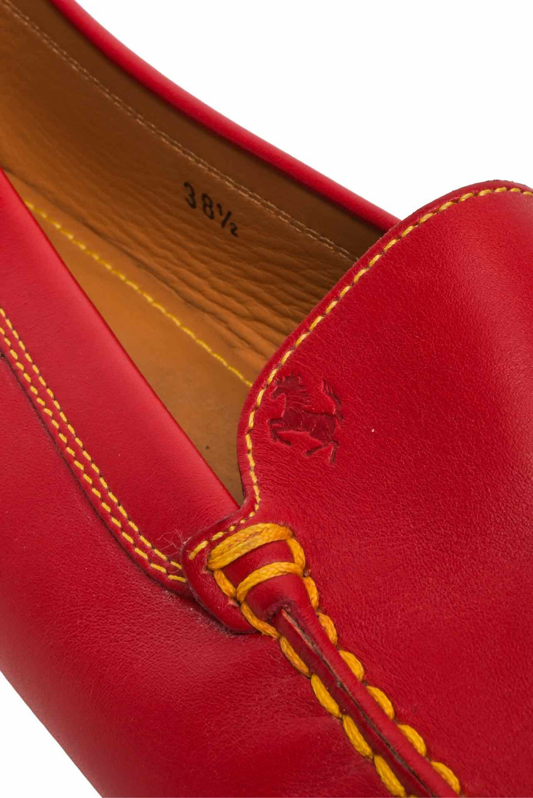 Tod's x Ferrari Size 38.5 Leather Gommino Driving Loafers