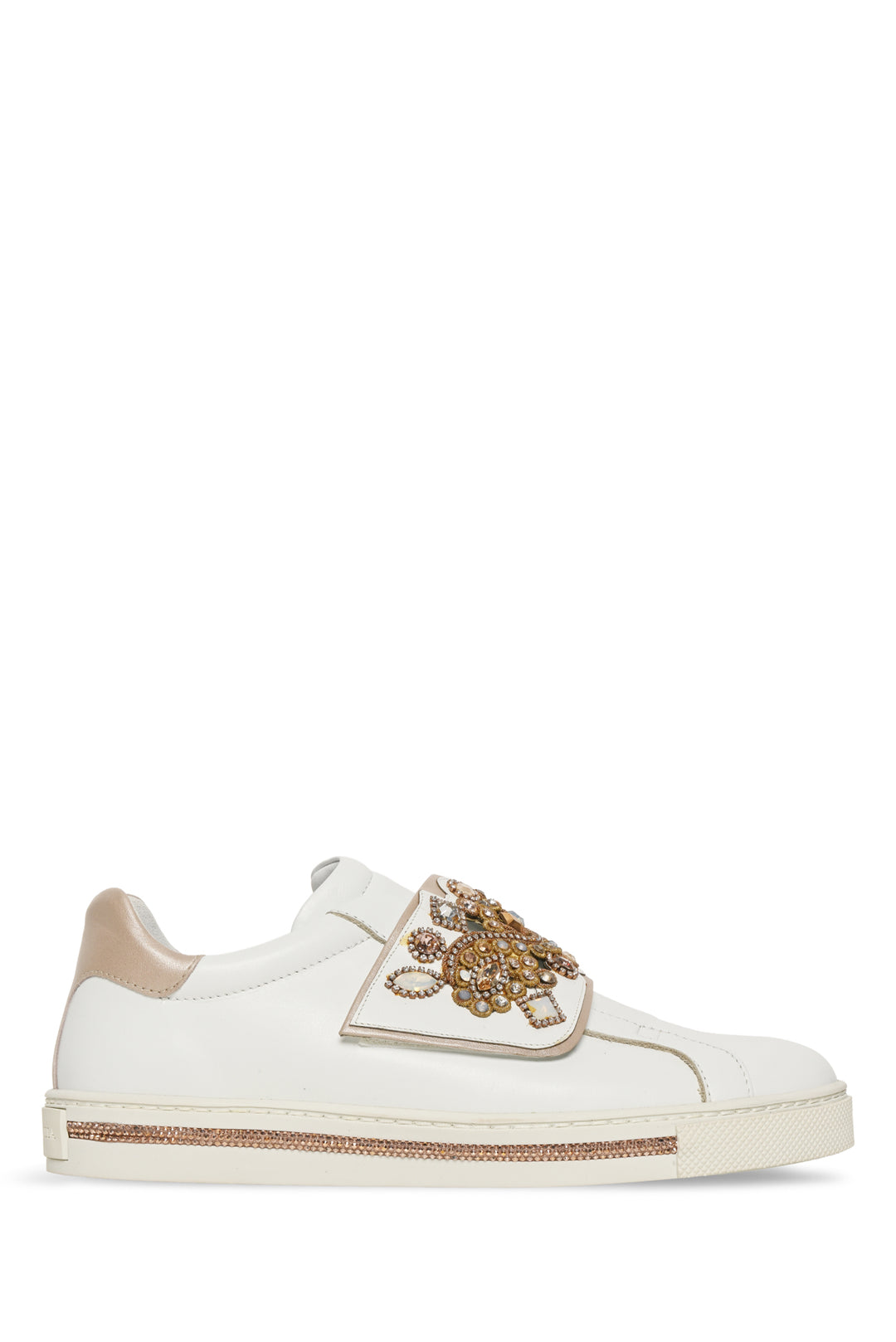 Rene Caovilla Size 38 Jewel-Embellished Sneaker