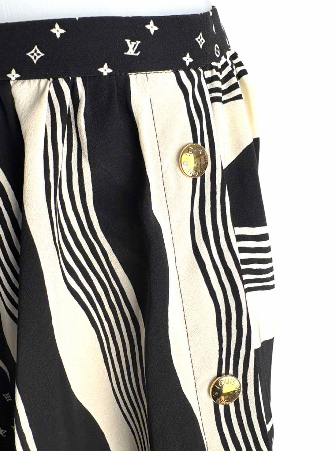 Louis Vuitton Size 38 Monogram Silk Skirt