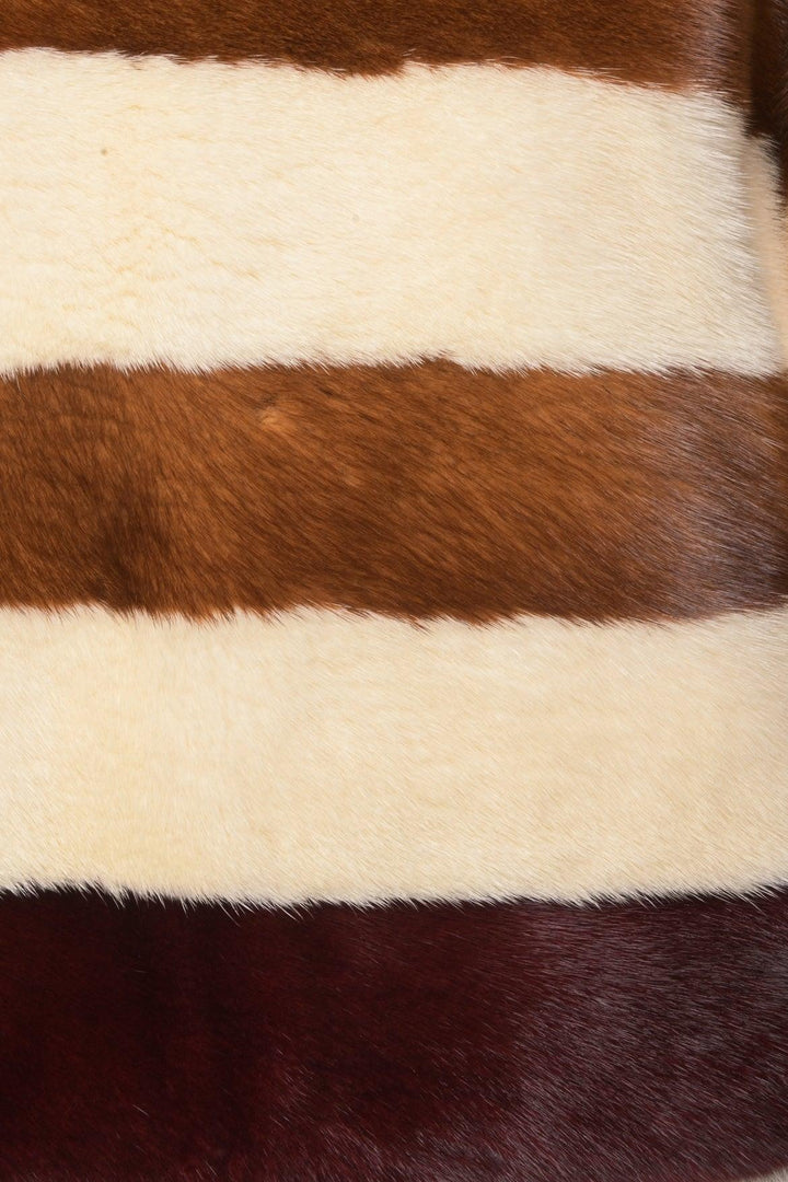 Saga Furs Size S Striped Mink Fur Sweater