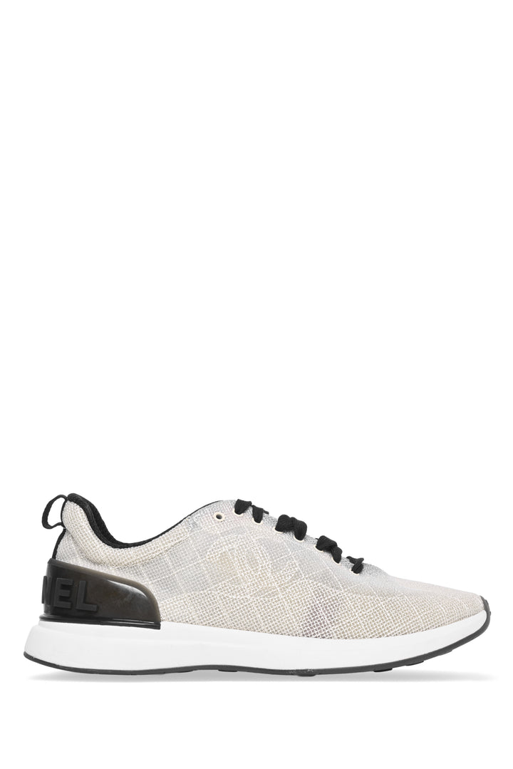 Chanel Size 42 CC Embroidered Mesh Low Top Sneaker