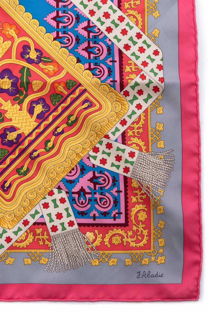 Hermes Brin D'Or Print Silk Square Scarf