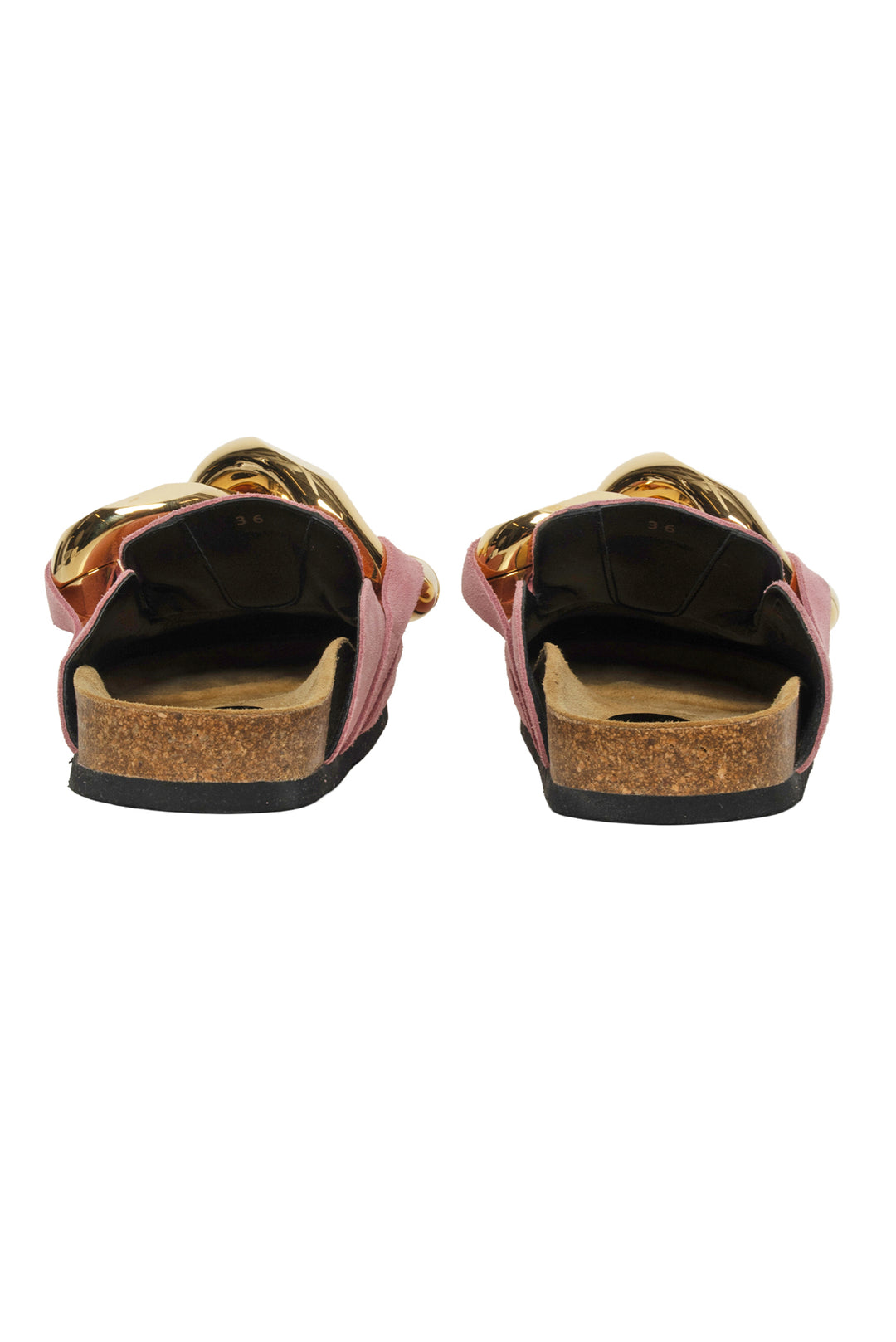 JW Anderson Size 36 Chunky Chain Suede Slide Mules