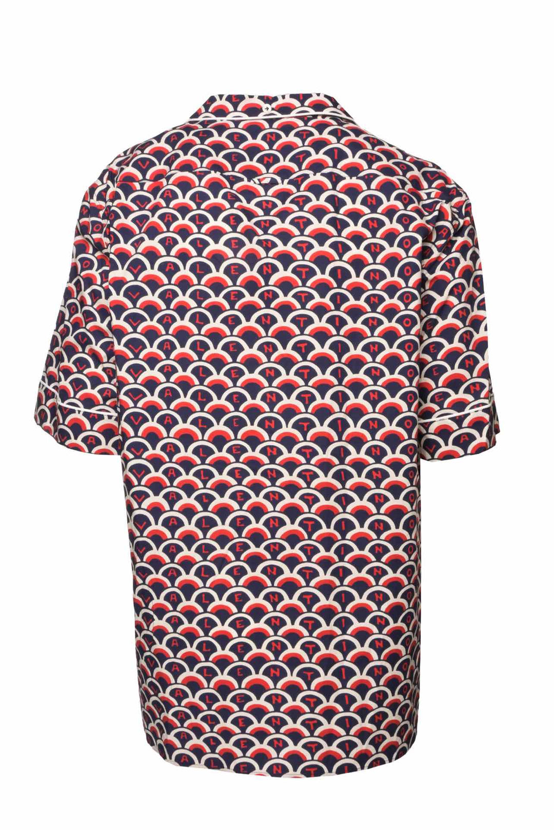Valentino Size 42 Men's Scale Printed Bowling Shirt