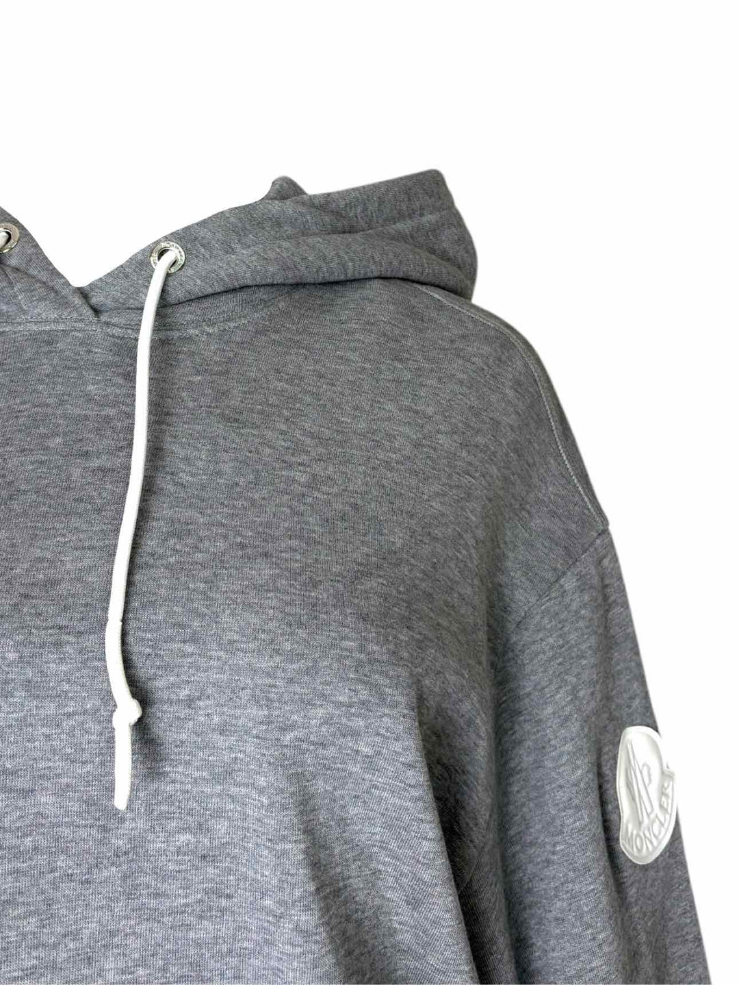 Moncler Size XS Grey Logo Hooded Sweatshirt