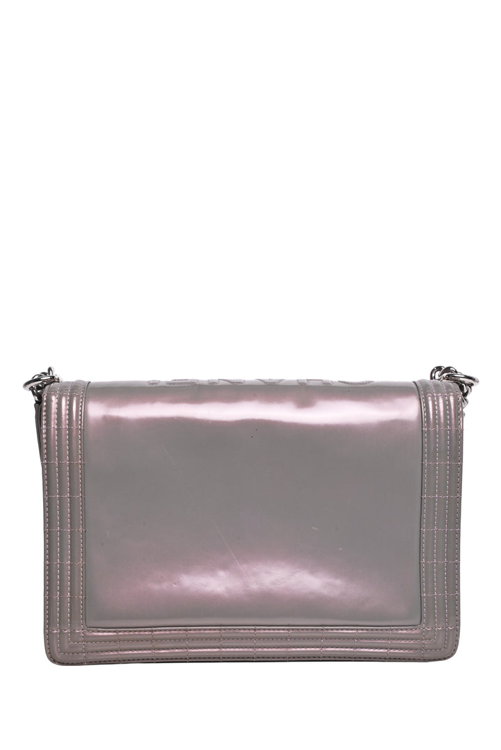 Chanel 2012 Large Iridescent Reverso Boy Shoulder Bag
