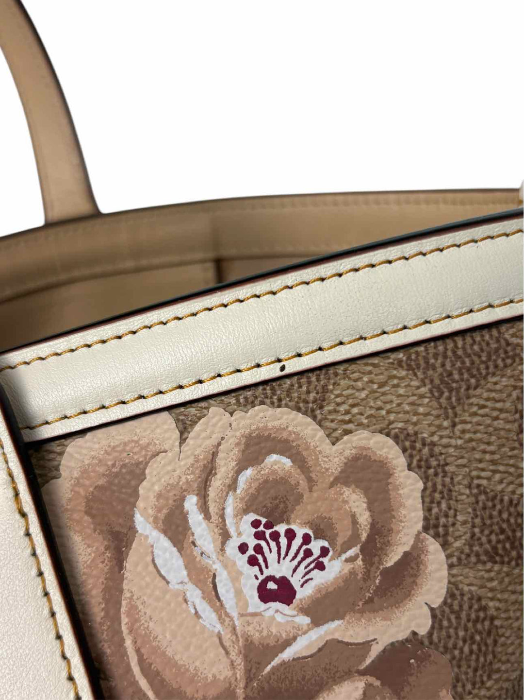 Coach Signature Rose Print Coated CanvasTote