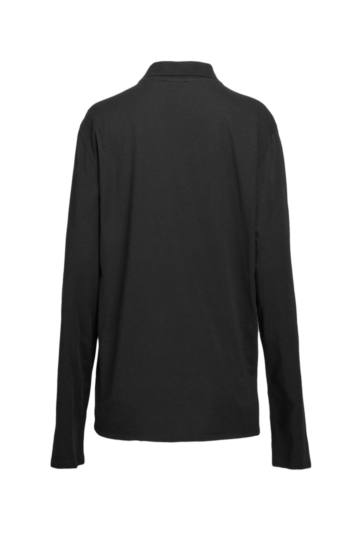 Balmain Size XL Men's Long Sleeve Logo Polo Shirt