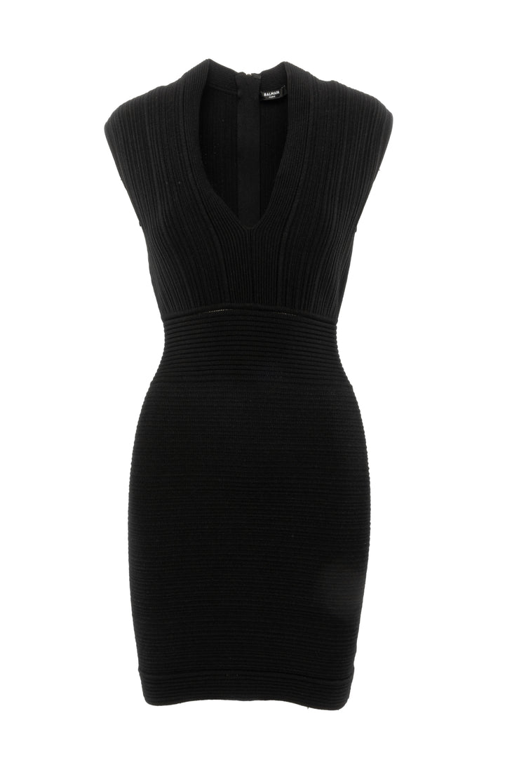 Balmain Size 42 Sleeveless Knit Dress